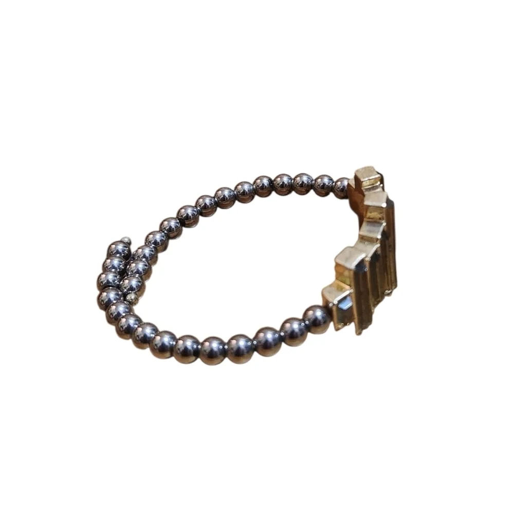Lucky Brand Gold and Silver Beaded Ring